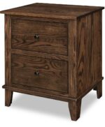 Amish Madison 2 Drawer Nightstand [Red Oak with a Charwood finish]