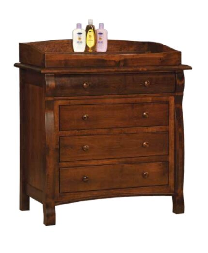 Amish Youth Castlebury 4 Drawer Chest [Shown with Optional Box Topper]