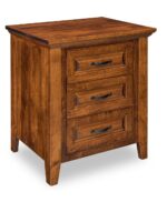 The Rvilla 3 Drawer Nightstand features a solid wood frame with clean lines and three spacious drawers for heirloom quality storage.