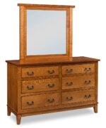 The Sierra Mission 6 Drawer Dresser features a sturdy frame with six spacious drawers and a classic mission style.