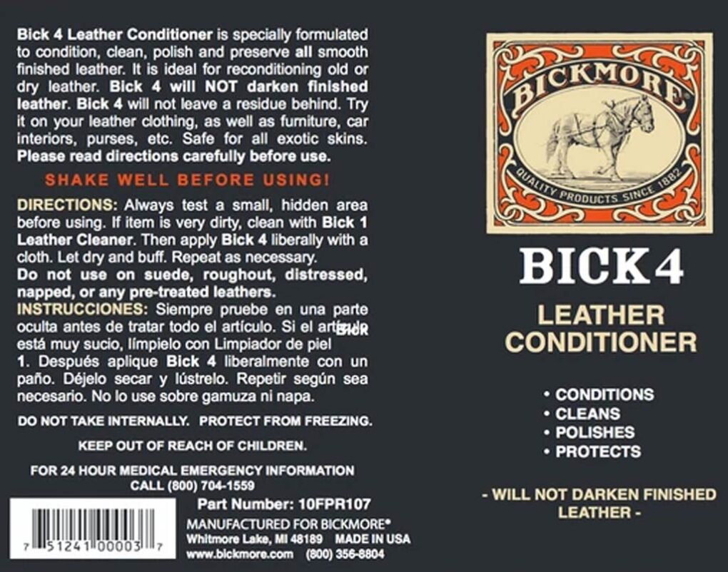Bickmore Bick 4 Leather Conditioner (2oz) - Image 3