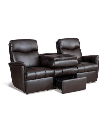 Amish Lux Wallhugger Sofa [Shown with optional Fold-Down Back and Drawer]