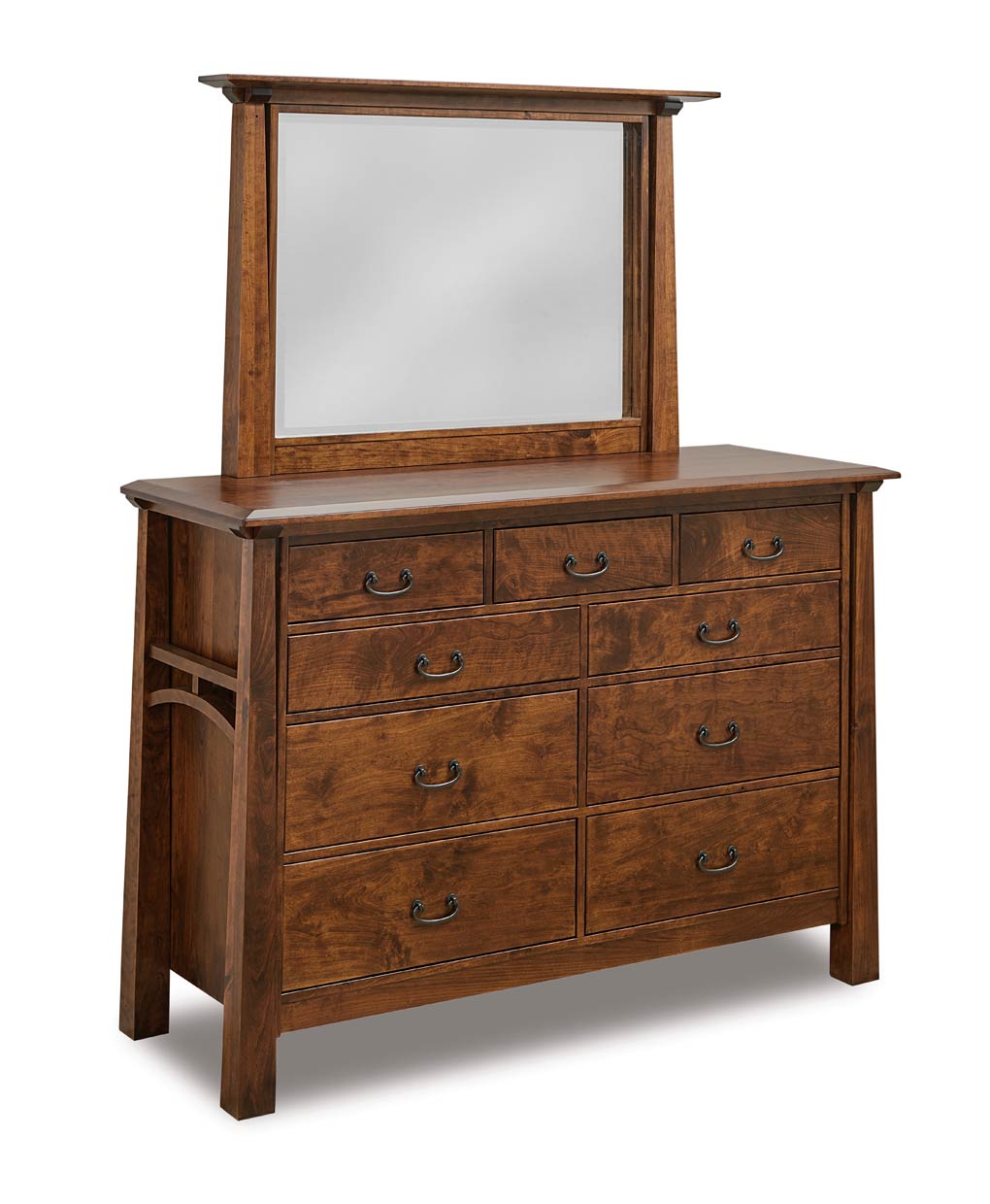 Amish Artesa 9 Drawer Dresser with Optional JRA-030 Mirror