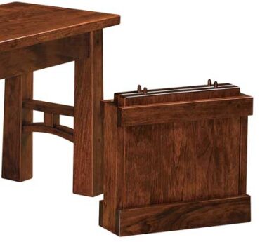 Included Leaf Storage Box for Expandable Dining Benches [Amish Direct Furniture]
