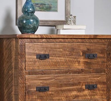 The Dumont Bedroom Collection features flushed drawers [Amish Direct Furniture]