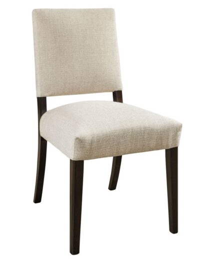 Canaan Amish Upholstered Dining Chair [Brown Maple with Oynx Stain. Seat shown in C2-34 Fabric / Side Chair]