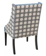 Amish Bristow Upholstered Dining Chair [Brown Maple with Ebony stain. Seat shown in C2-35 fabric on front and R1-48 Chambrey fabric on back / Back View]