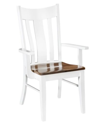 Docksten Amish Chair [Chairs shown with FPW0117 Bright White on frame and Sandstone stain on seat. / Arm Chair]