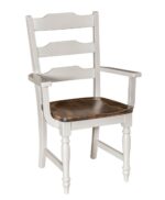 Fargo Amish Chair [Arm chair shown in Brown Maple with RNC-1091 Accessible Beige; seat with SP-166 Weathered Tree Bark stain.]