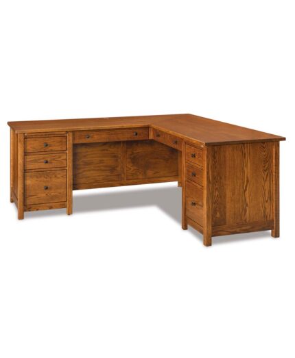 Amish Centennial 8 Drawer L-Desk [FVD-7272L-CN]