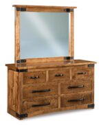 Orewood 7 Drawer Dresser shown with optional JROW-030 Mirror