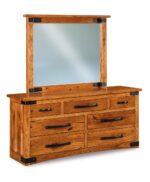 Orewood 7 Drawer Dresser shown with optional JROW-030 Mirror