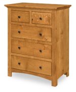 Canton Short Chest [W-02] Shown in Rustic Quartersawn White Oak with a Medium Walnut Finish