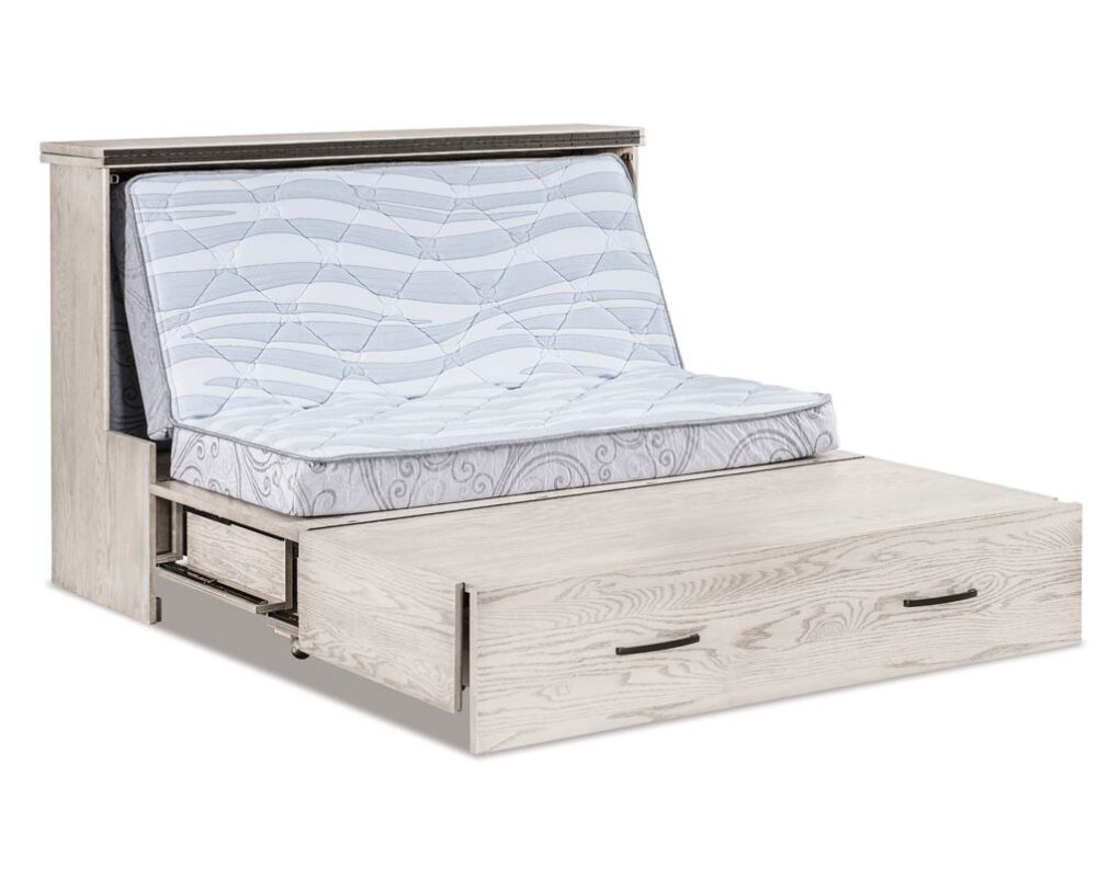 6" Mission Mobile Murphy Bed [Trifold mattress opening up]