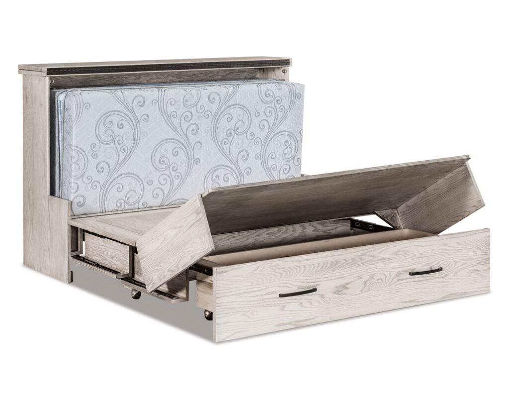 6" Mission Mobile Murphy Bed [Front folded open]