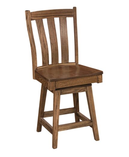 Amish Willow Swivel Barstool
