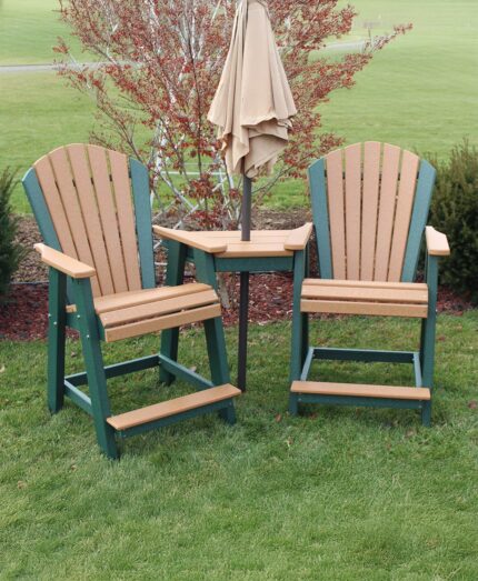 Amish Poly Classic Counter Tete-A-Tete [Shown in Green and Cedar]