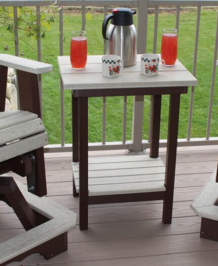Amish Poly 28" High End Table [Shown in Tudor Brown and Birch]