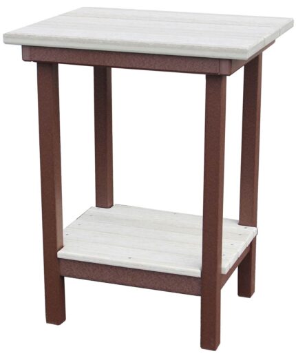 Amish Poly 28" High End Table [Shown in Tudor Brown and Birch]