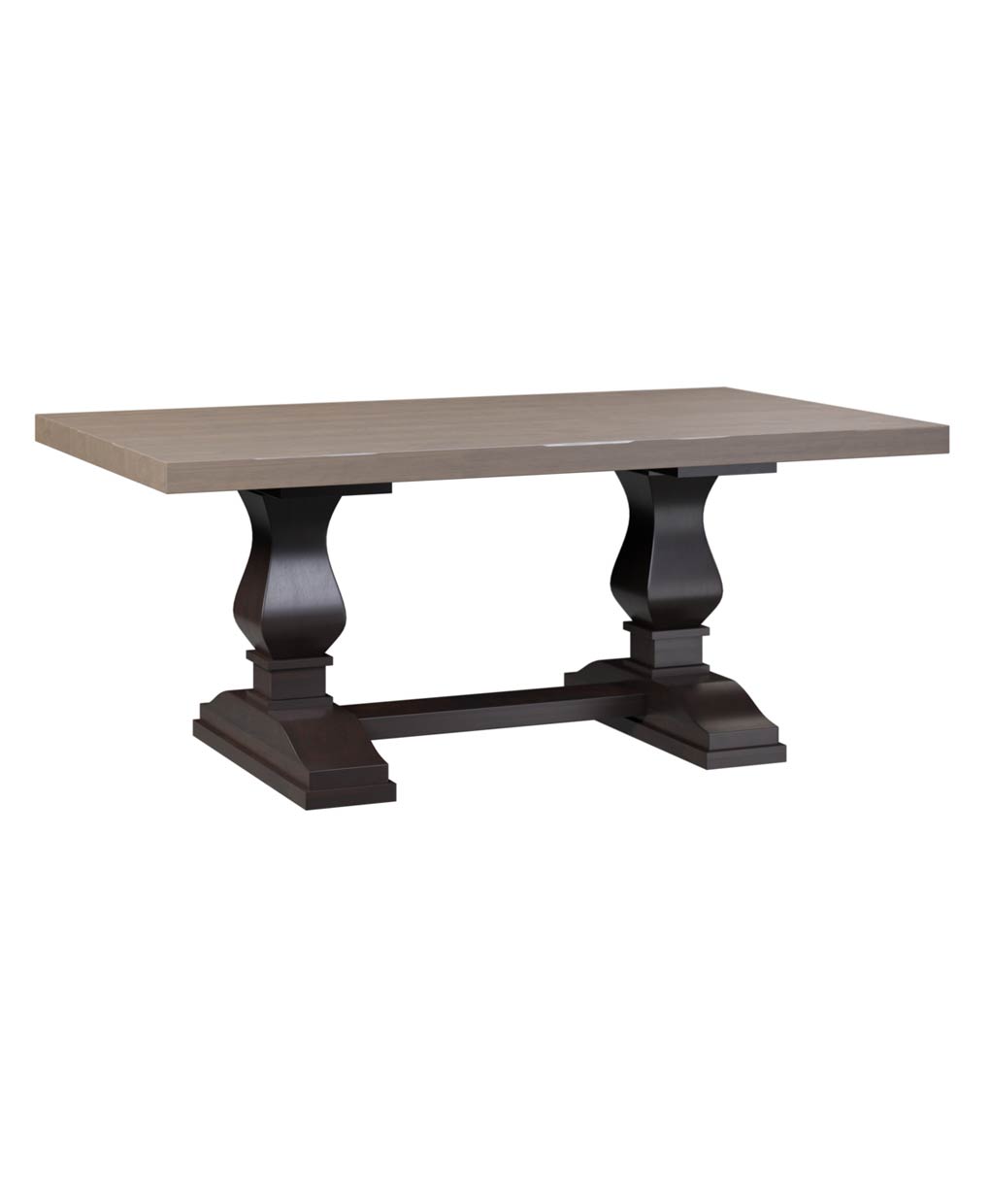 Amish Hillside Double Pedestal Table