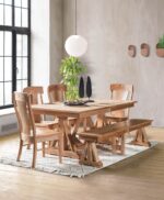 Amish Bailey Table with Lacomb Chairs and Bailey Bench