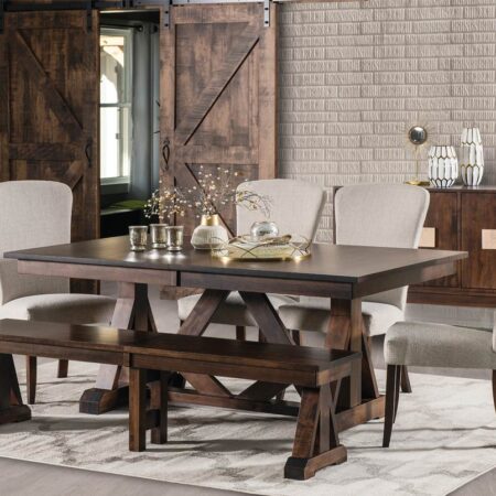 Amish Bailey Dining Table Set with Bench