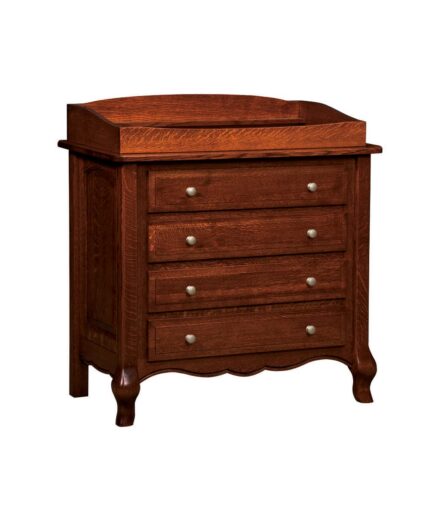 Amish French Country 4 Drawer Dresser [Shown with Optional Box Topper]