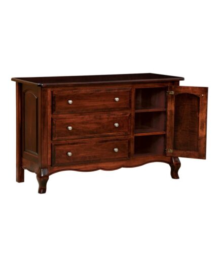 Amish French Country 3 Drawer Dresser with Door