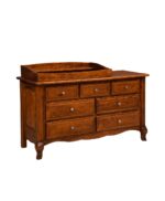 Amish French Country 7 Drawer Dresser [shown with Optional Box Topper]