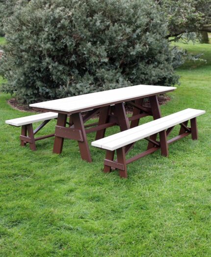 Amish made Poly A-Frame Table [Shown with Optional Bench]