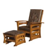 Amish Barrington Glider [Shown with Optional Gliding Ottoman]