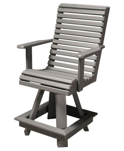 Amish made Poly 20" Rollback Swivel Counter Chair