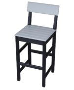 Amish Poly Creekside Chair [Bar Height. Shown in Dove Grey on seat and back, Black on frame]