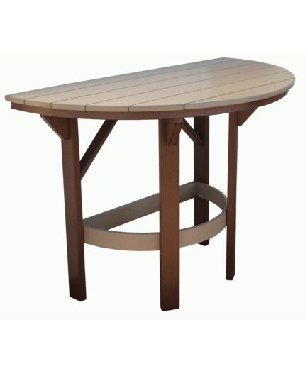 Amish made Poly 60" Half Round Bar Table