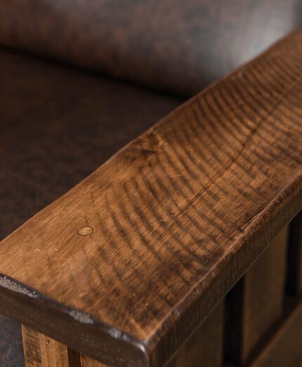 Amish Houston Roughsawn Sofa Set [Arm Detail]