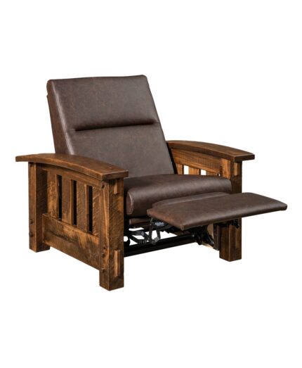 Amish Houston Roughsawn Wallhugger Recliner [Initial Recline]