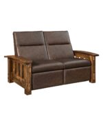 Amish Houston Roughsawn Wallhugger Reclining Loveseat