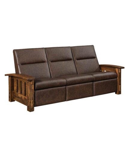 Amish Houston Roughsawn Wallhugger Reclining Sofa
