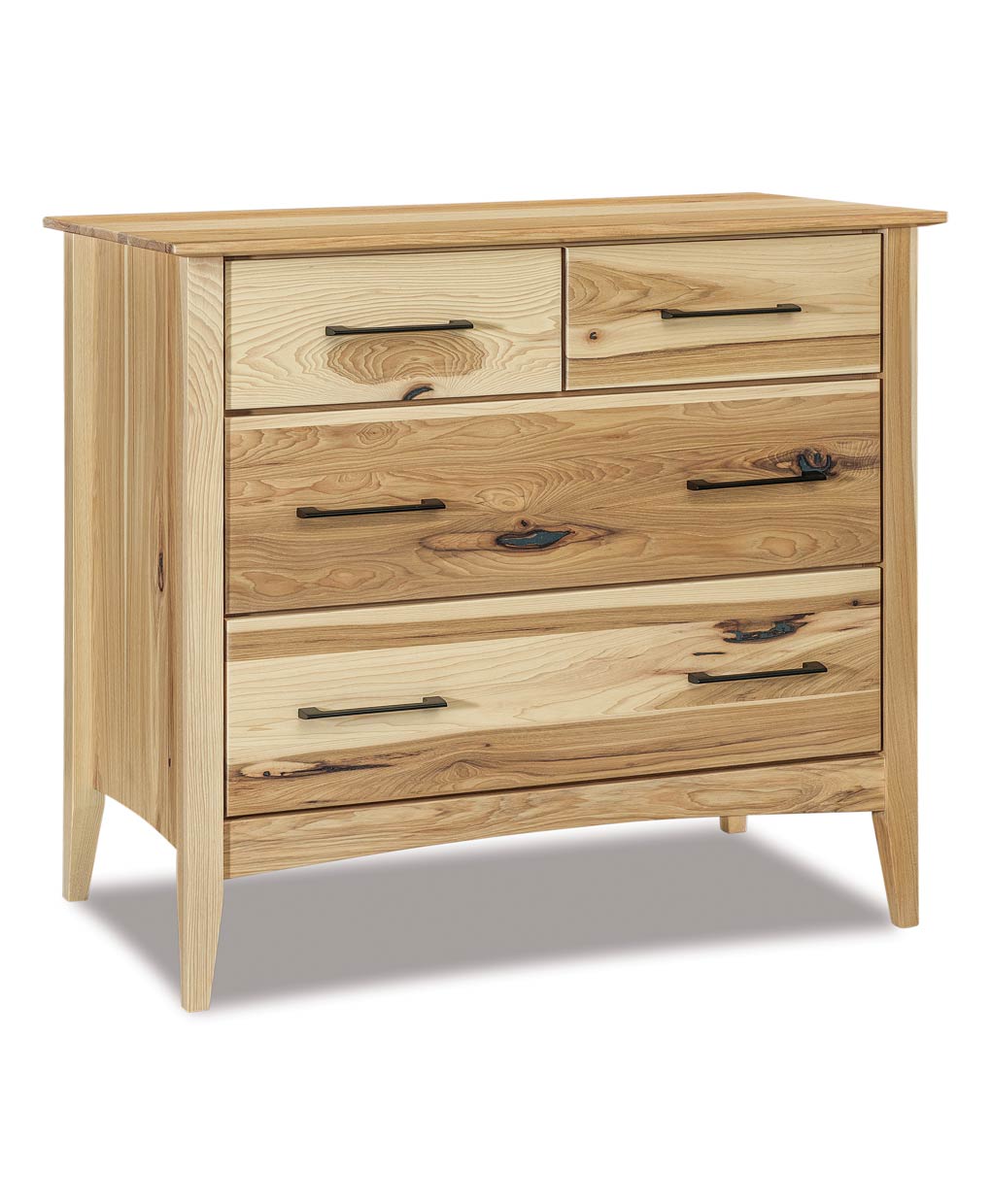 Amish Atlantic 4 Drawer Short Chest [Shown in Rustic Cherry with a Bamboo finish]