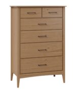 Amish Atlantic 6 Drawer Chest [Shown in Rustic Hickory with a Tundra finish]