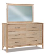 Amish Atlantic 6 Drawer Dresser [Shown in White Maple (Brown Maple Select Wood) with a Natural finish]