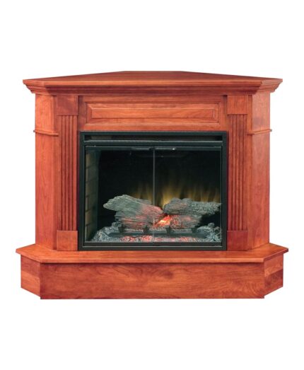 Charleston Corner Fireplace [Cherry with a Washington Cherry stain]