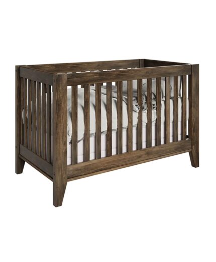 Amish Newport Conversion Crib [Shown in Brown Maple with a Shadow finish]