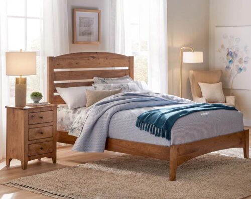 Amish Dover Bedroom Collection [Shown in Rustic Hickory with a Almond finish, 10 Sheen]