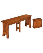 Amish Arts and Crafts Extend-A-Bench [Shown in Quarter Sawn White Oak with a Michael's Cherry finish]