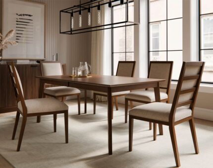 Amish Monterey Leg Table and Sophia Dining Chairs