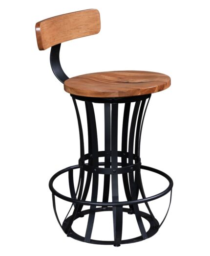 Amish Wabash Swivel Barrel Bar Stool