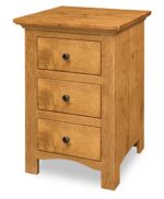 Amish Canton 3 Drawer Nightstand