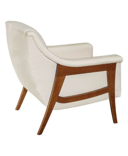 Amish Andover Chair [Side View, Brown Maple with a Michael's Cherry finish, Fincher Fabric]