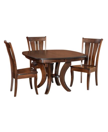 Amish Lexy Pedestal Table with Fenmore Chairs
